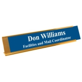 2" x 8" Metal Desk Holder w/Plate