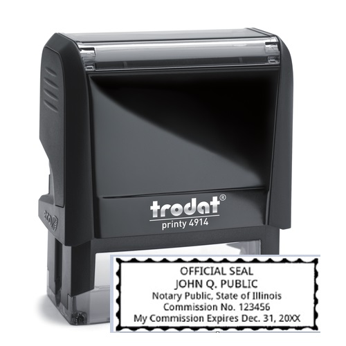 Illinois Notary Printy 4914 Rectangular Self-Inking Stamp
